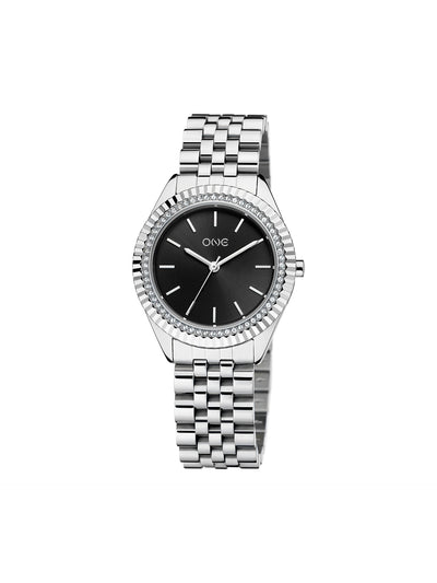One Celebrity Crystal Black Watch