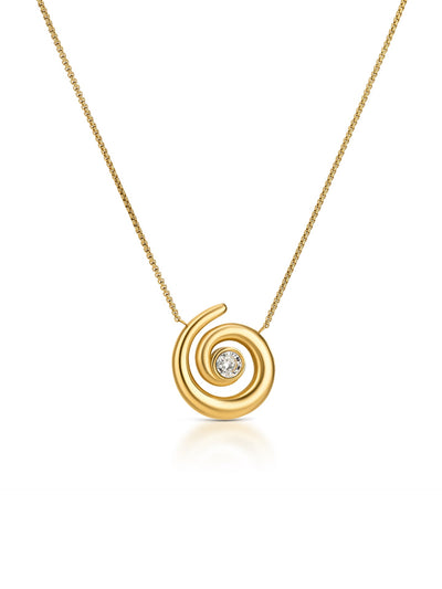 One Chess Spiral Necklace