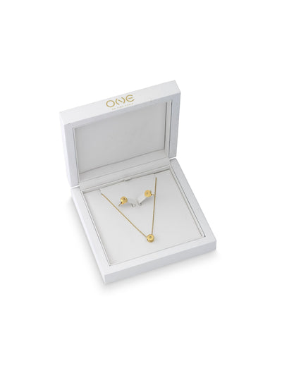 One Diamond Necklace & Earrings Set
