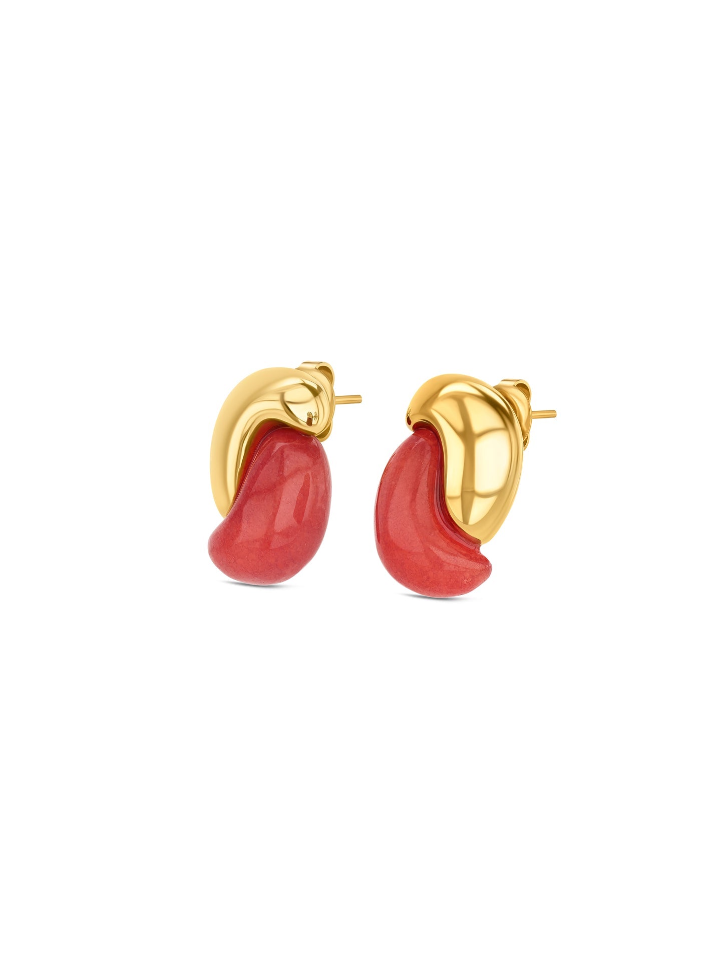 One Salina Warm Red Earrings