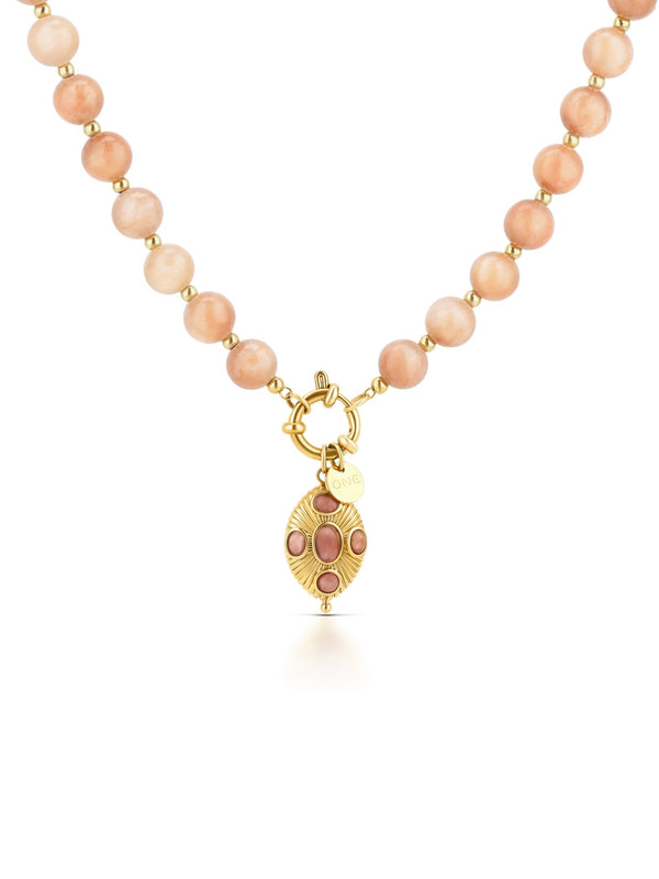 One Carmela Sunset Peach Necklace