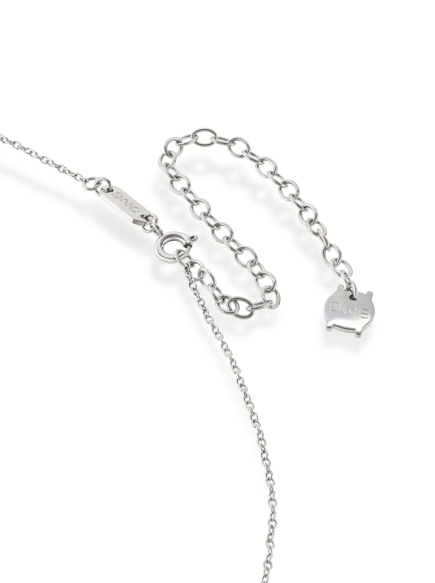 One Neckmess Heart Big Silver Necklace