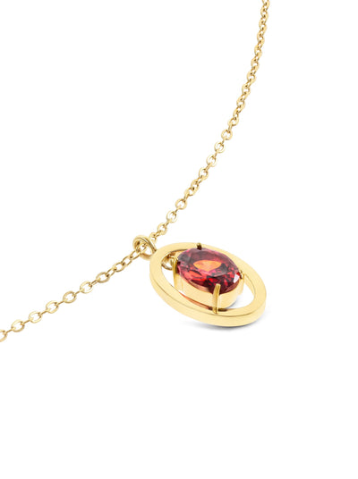 One Birthstone Necklace January - Protection