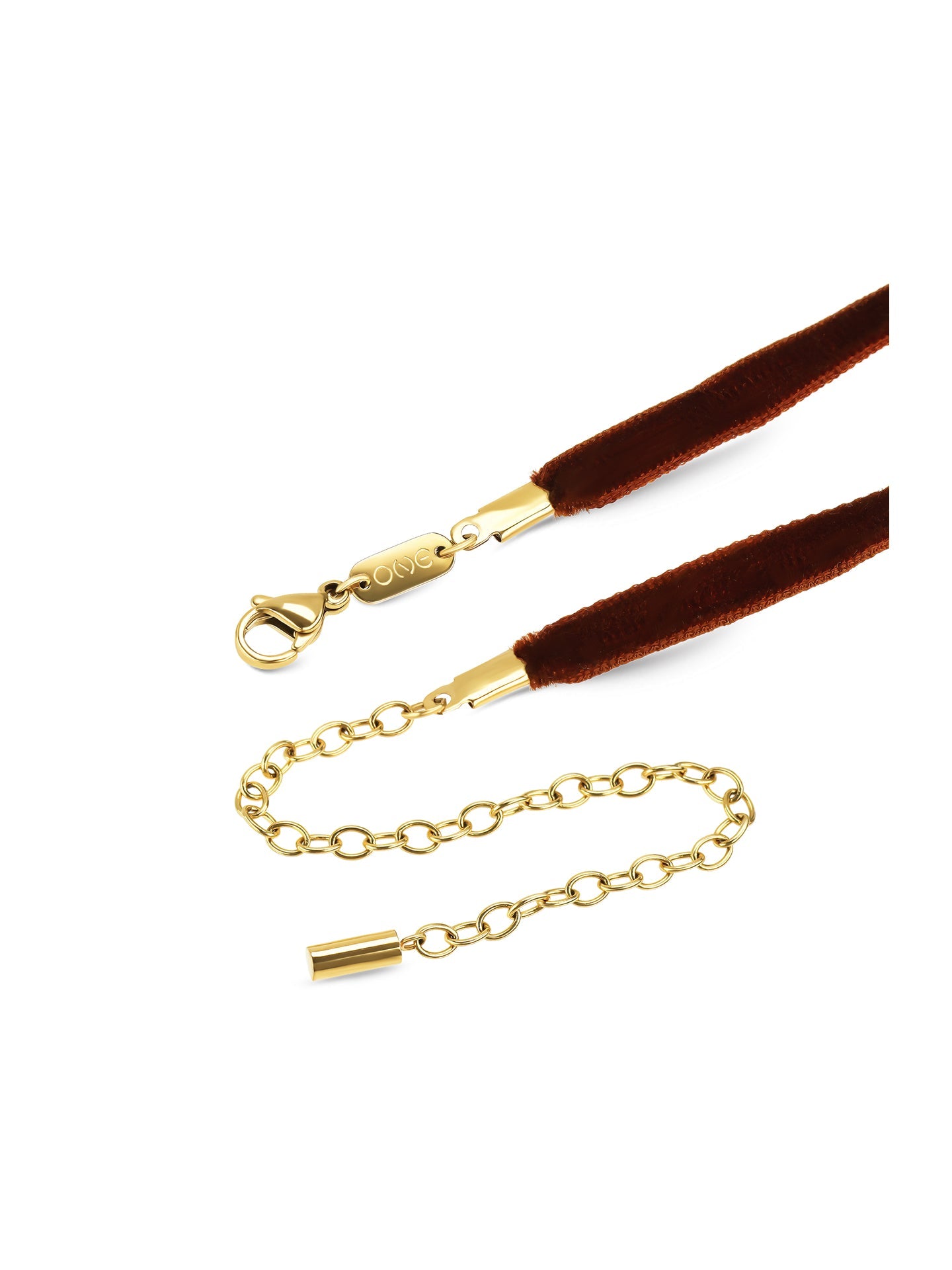 One Necklace Neckmess Velvet Love Brown