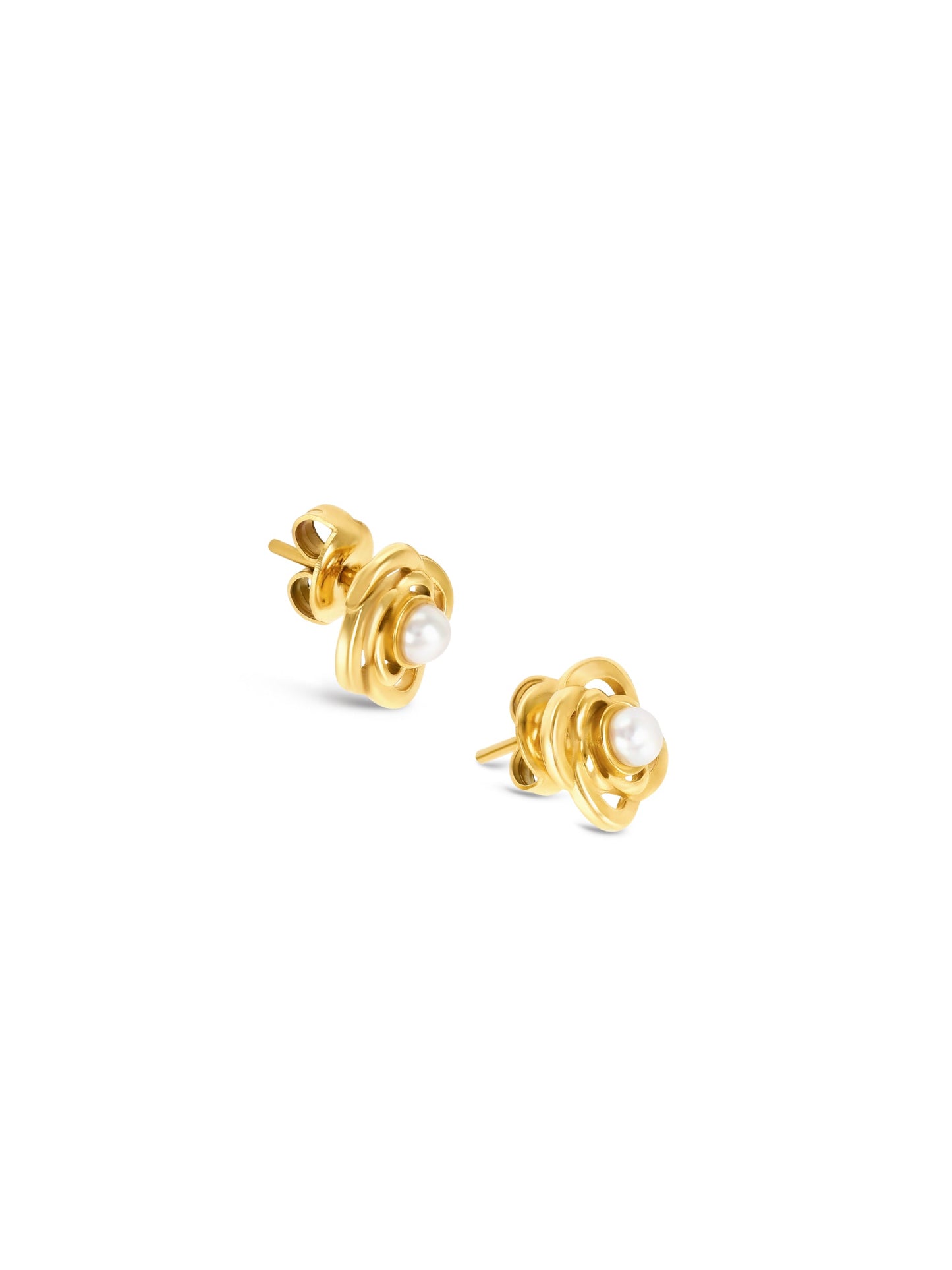 One Rose Pearl Earrings