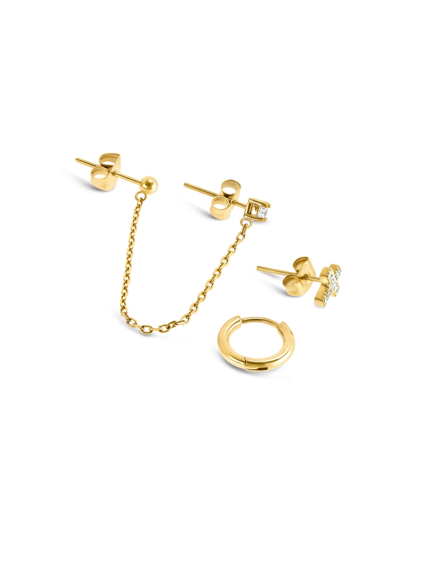 One Crossed Earring Set
