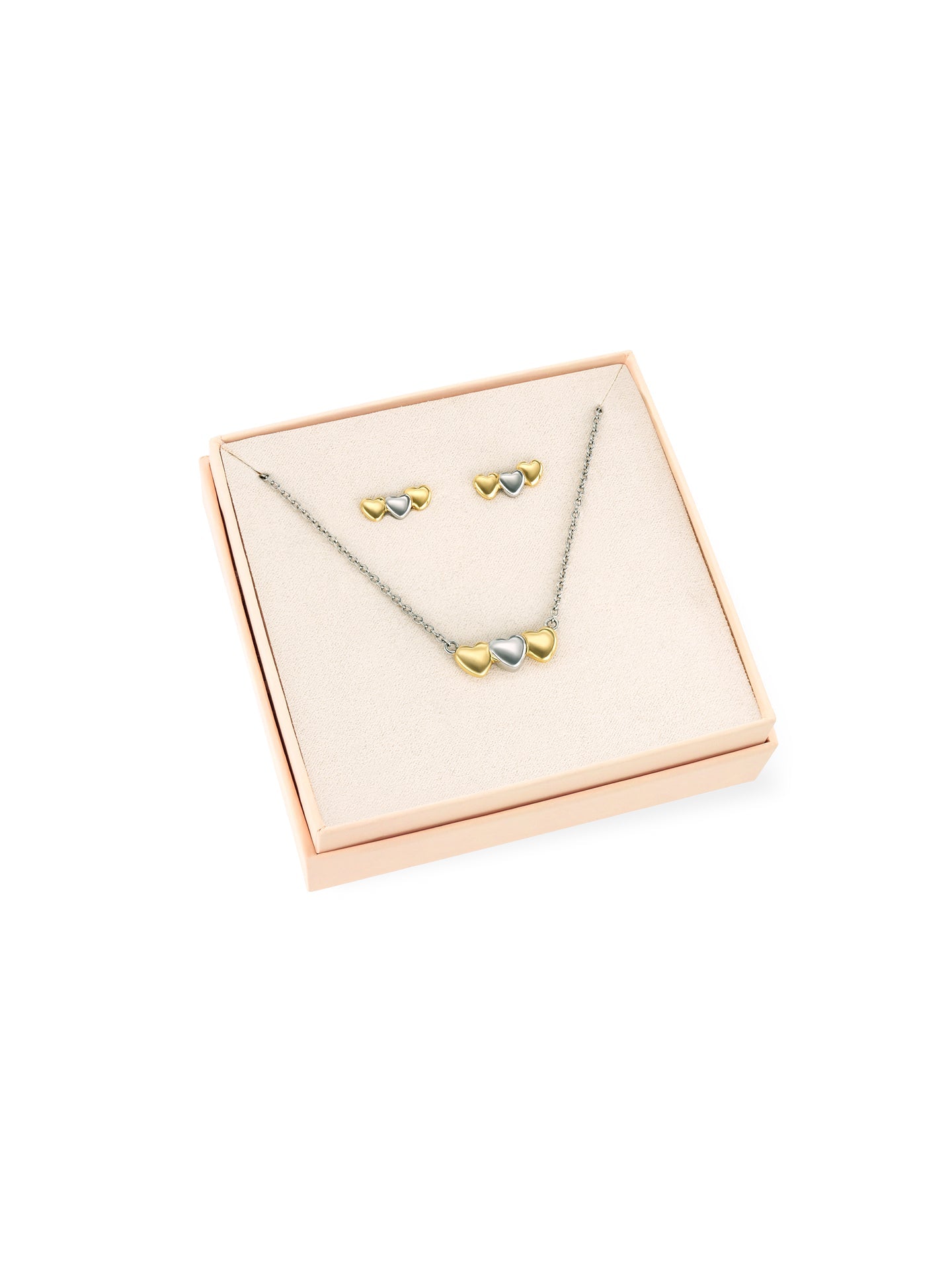 Set Necklace & Earrings One Crazy Heart Bicolor