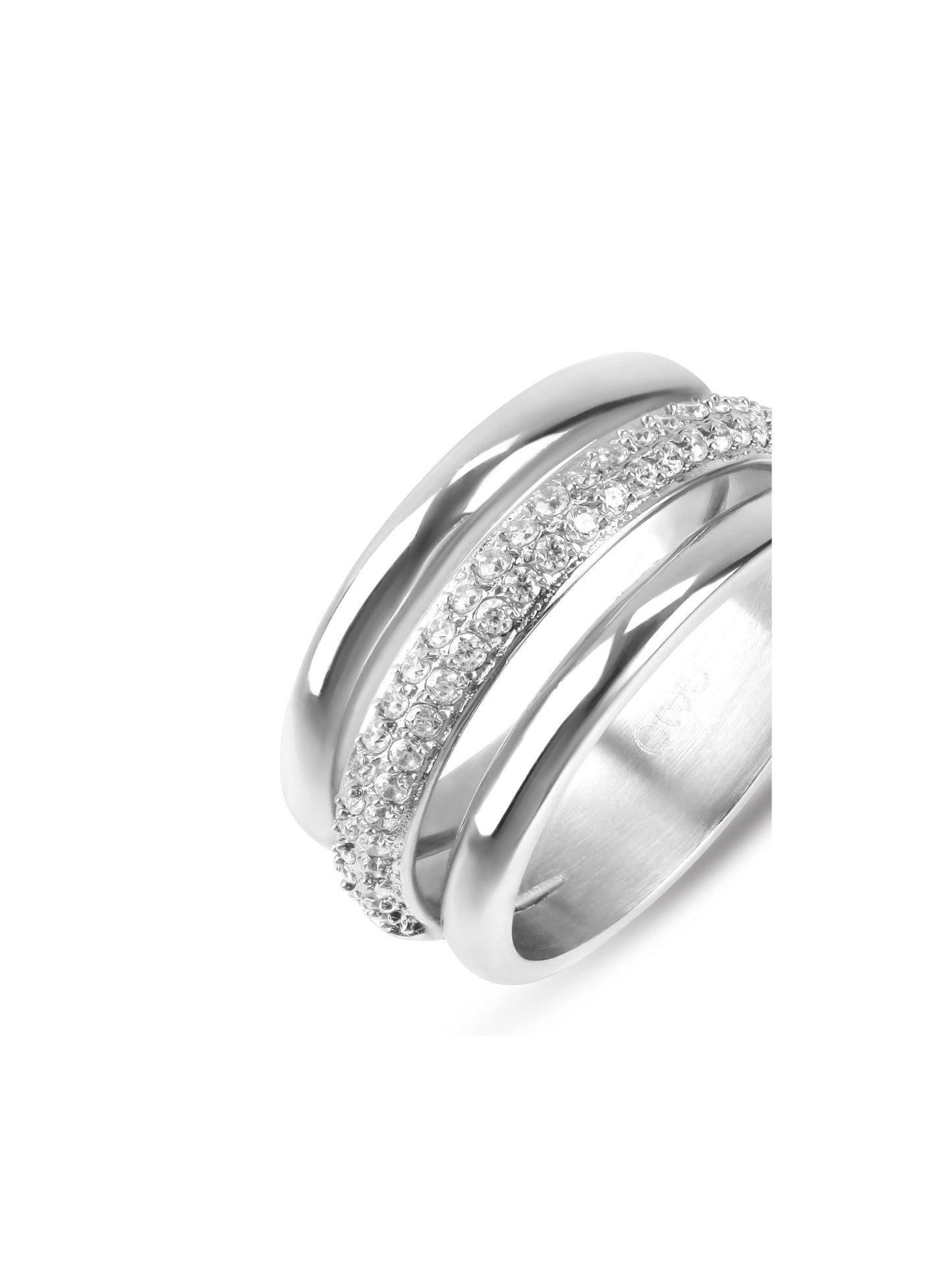 One Silver Frost Crystal Ring