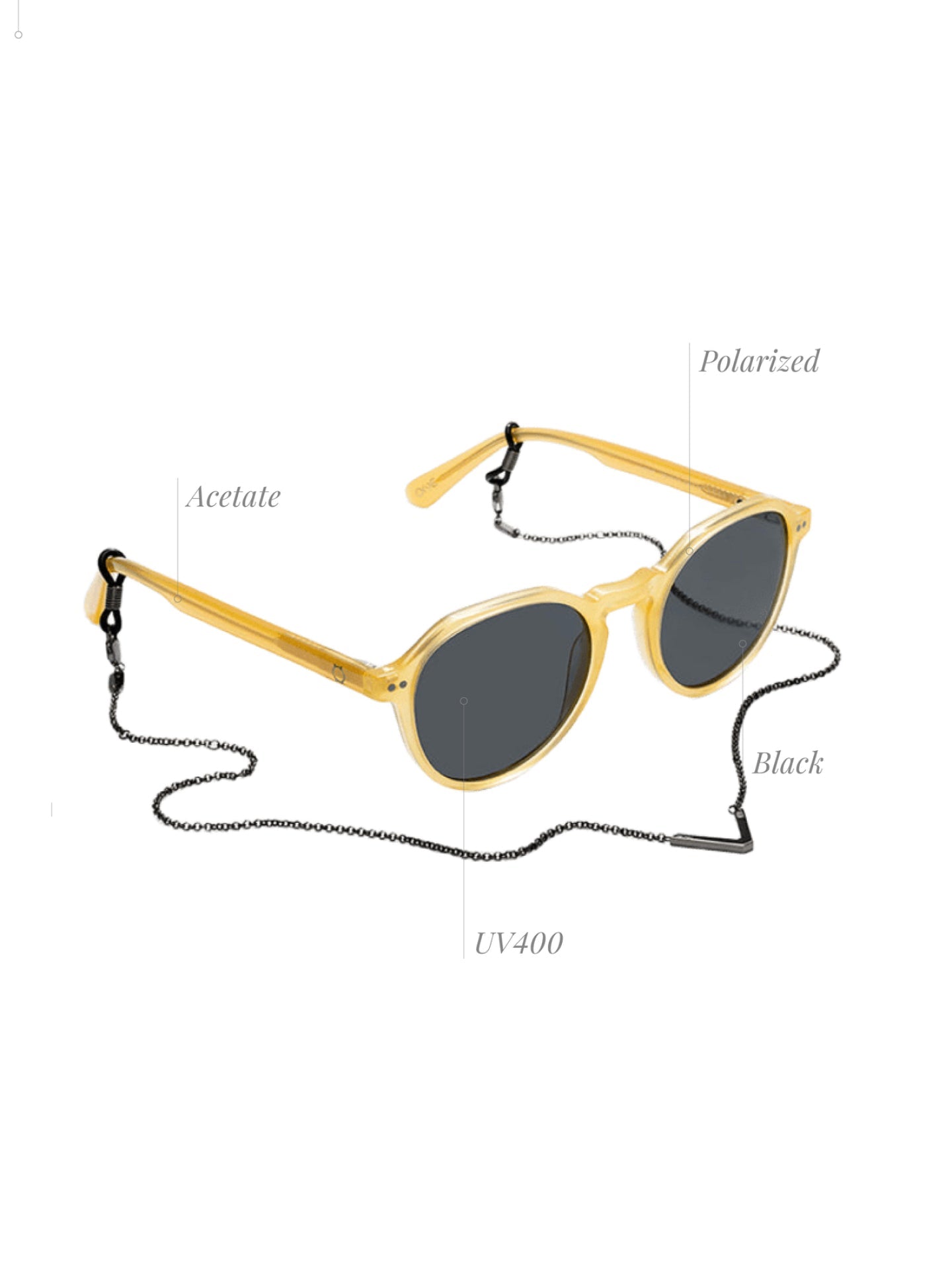 One Active Yellow Sunglasses Case