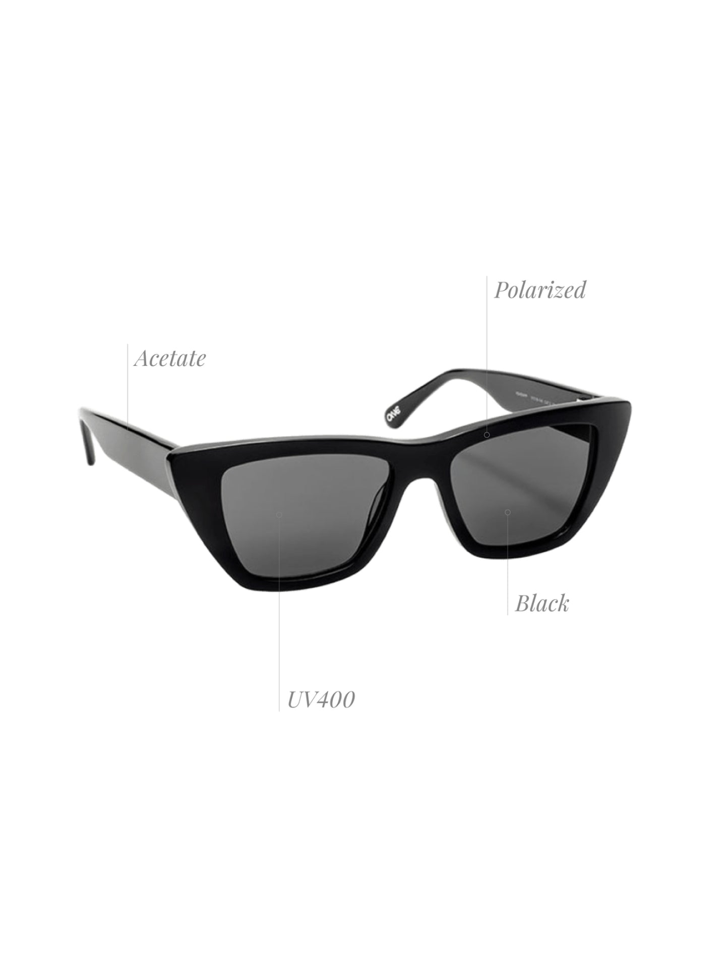 One Flirt Black Sunglasses