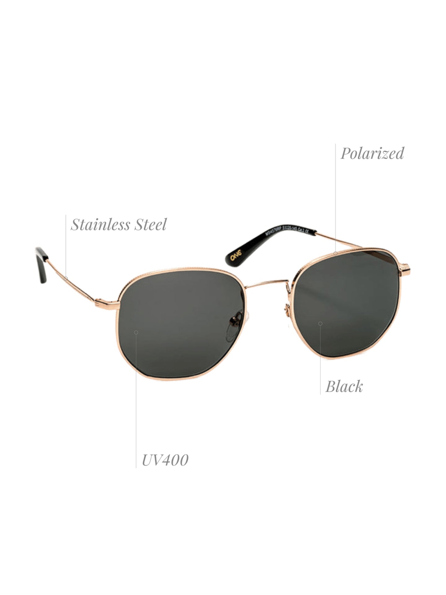 One Visionary Rosegold Sunglasses