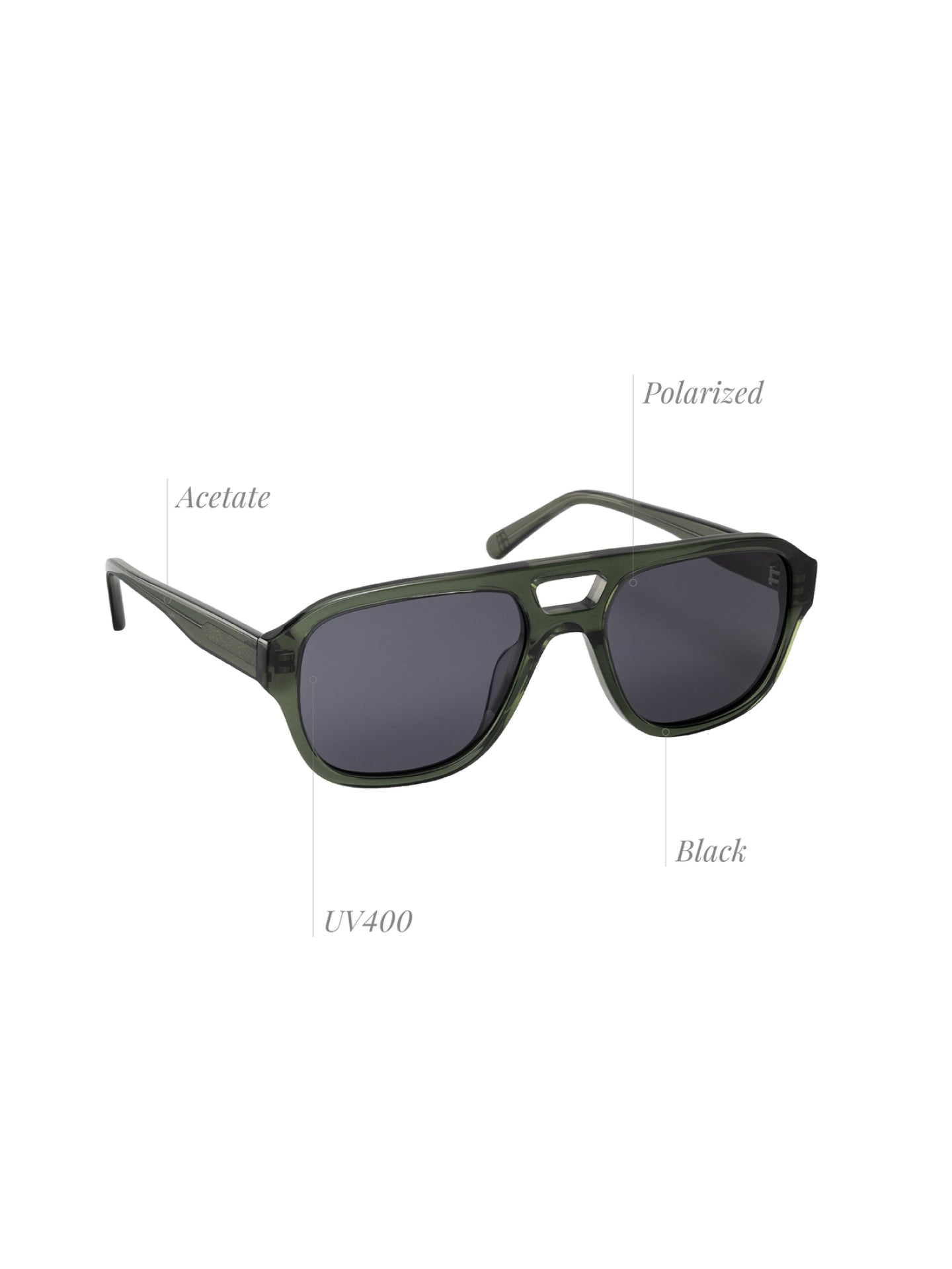 One Palma Green Sunglasses