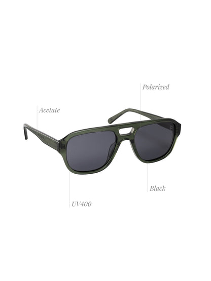 One Palma Green Sunglasses