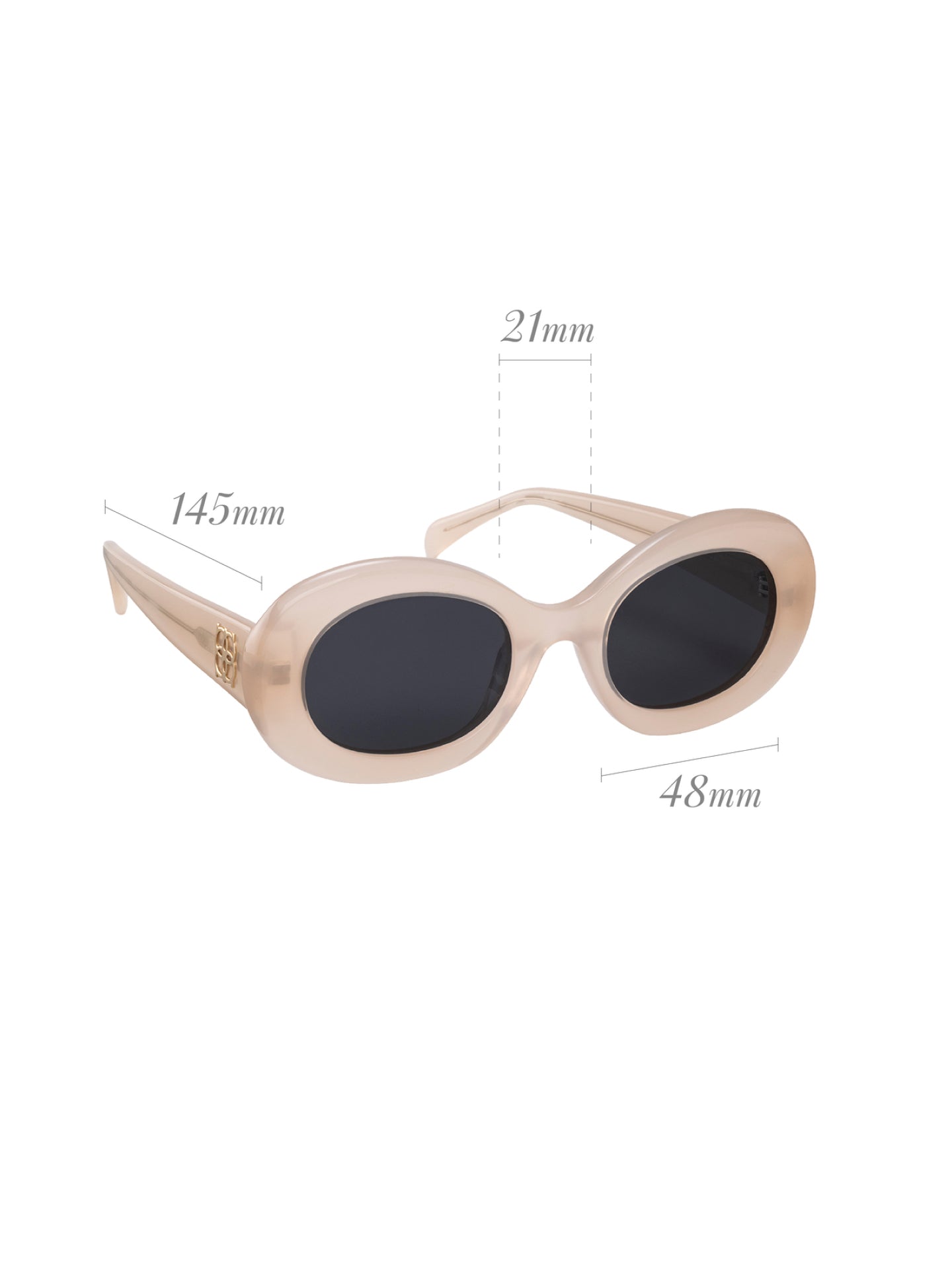 One Dolce Small White Sunglasses