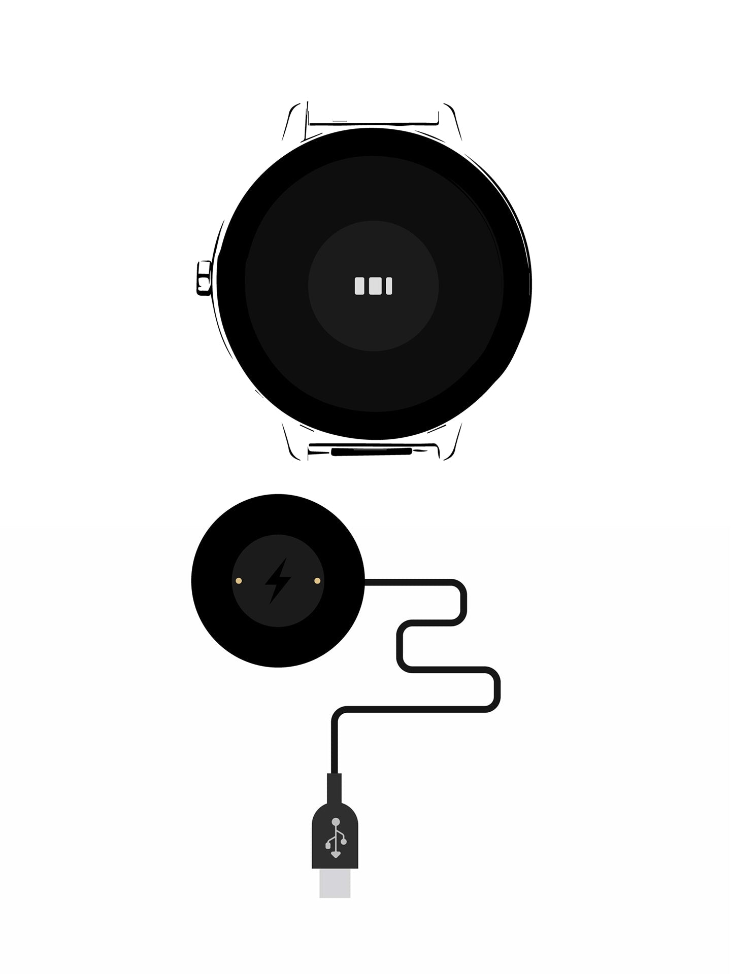 Smartwatch Slim Charger APP One Smart