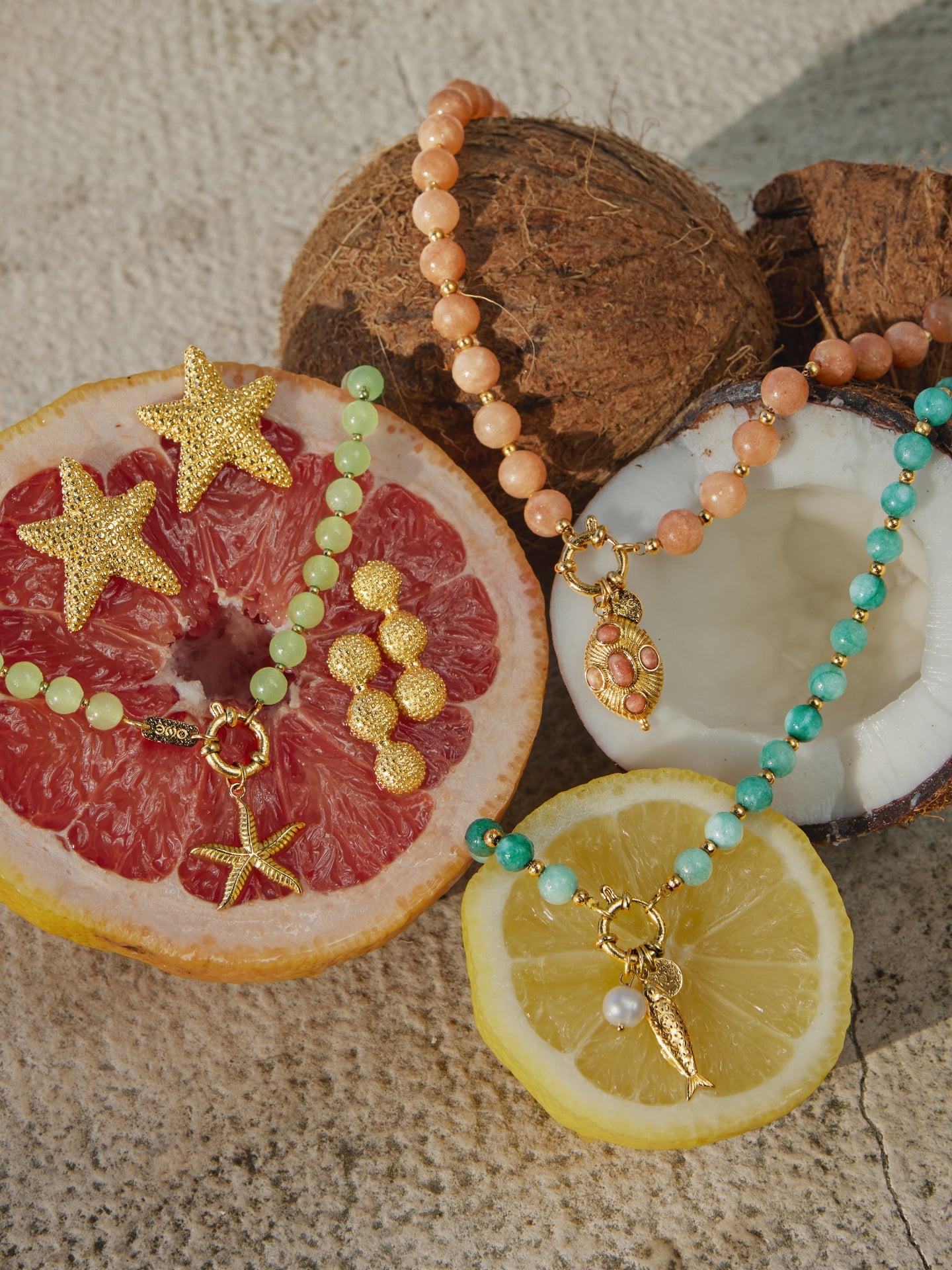 One Carmela Sunset Peach Necklace