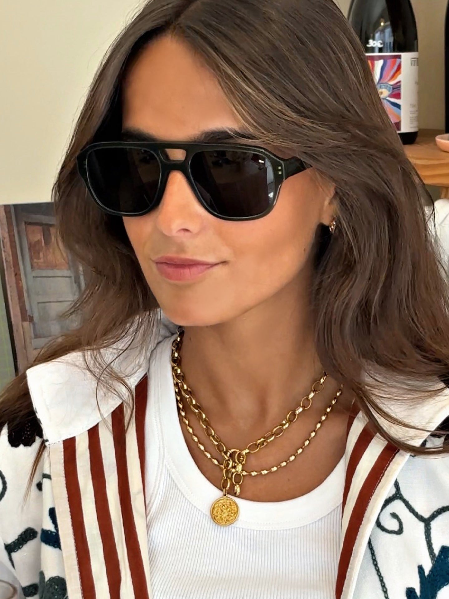 One Palma Green Sunglasses