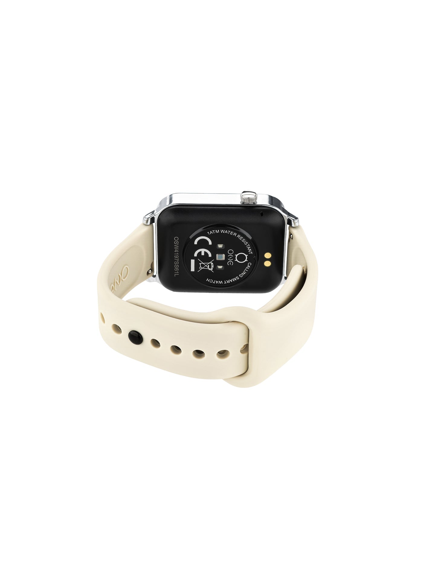 One Frame Beige Silicone Smartwatch