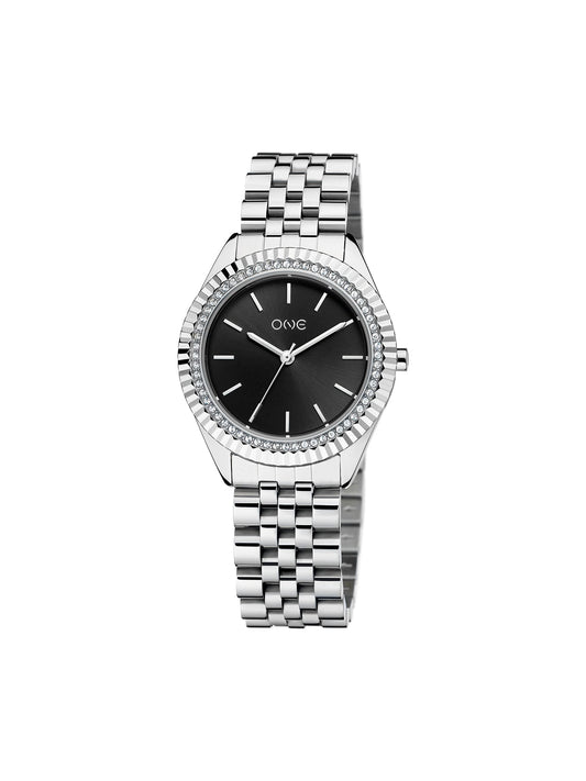 One Celebrity Crystal Black Watch