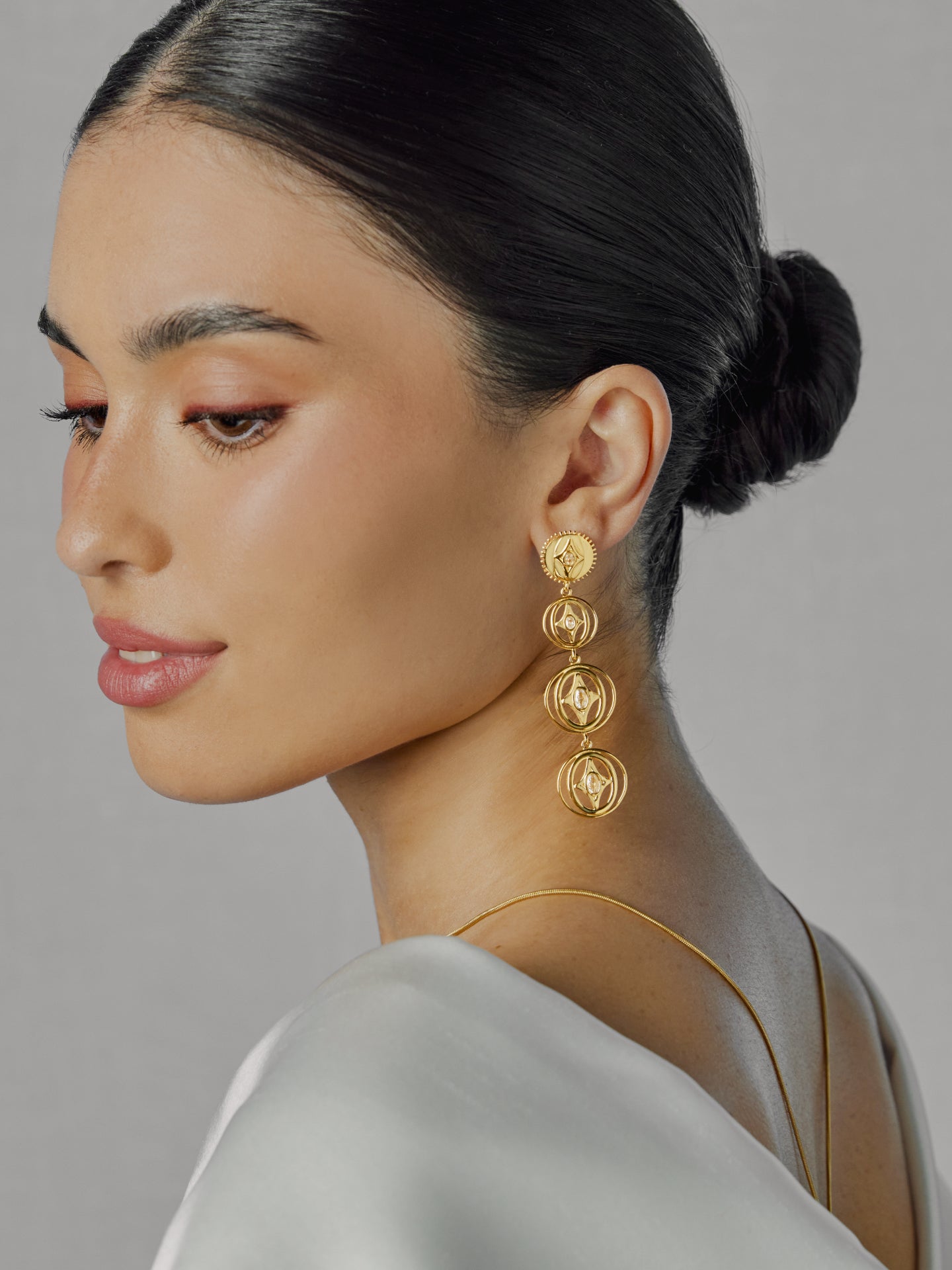 One Elena Brilliance Long Earrings