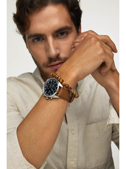 One Men Woods Brown Bracelet