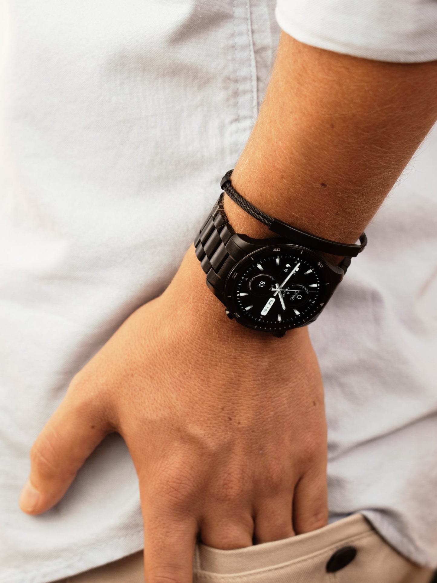 One Men Endurance Black Bracelet
