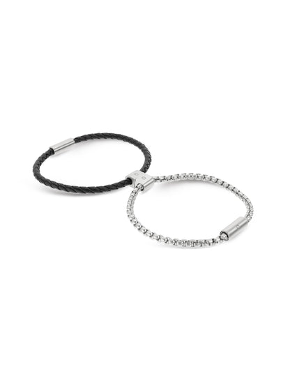 One Men Linkage Bicolor Bracelet