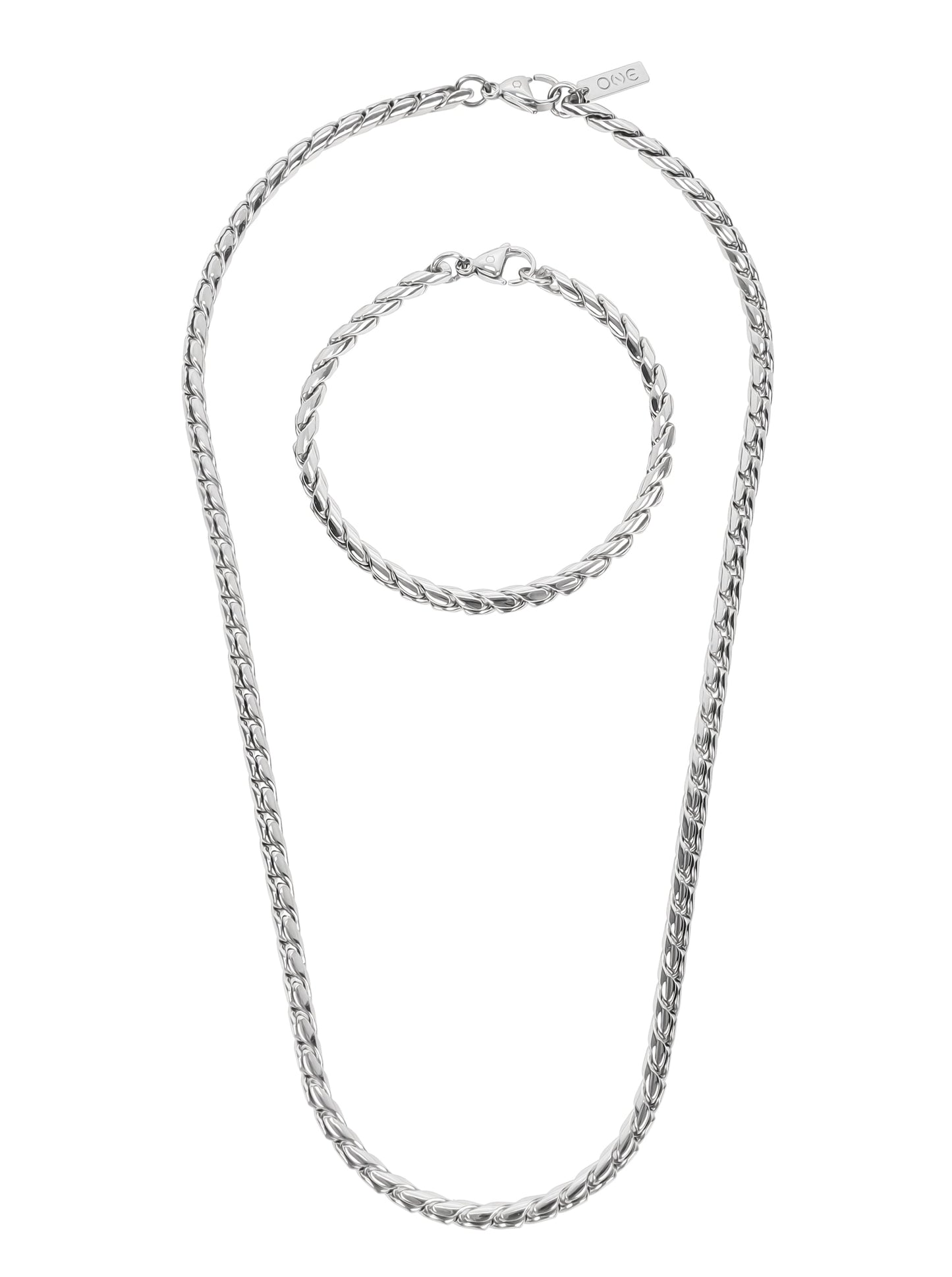 One Men Timeless Steel 2-in-1 Necklace