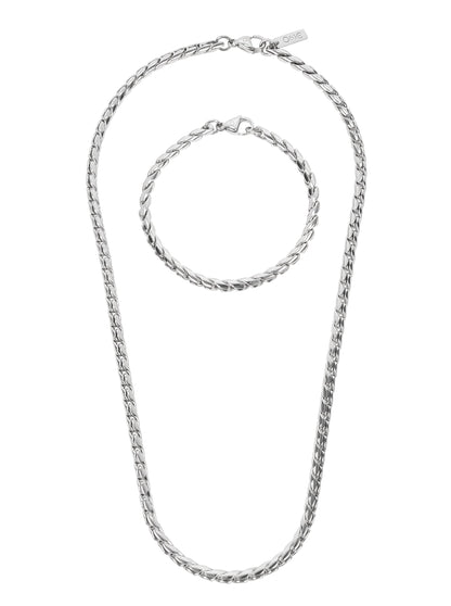 One Men Timeless Steel 2-in-1 Necklace