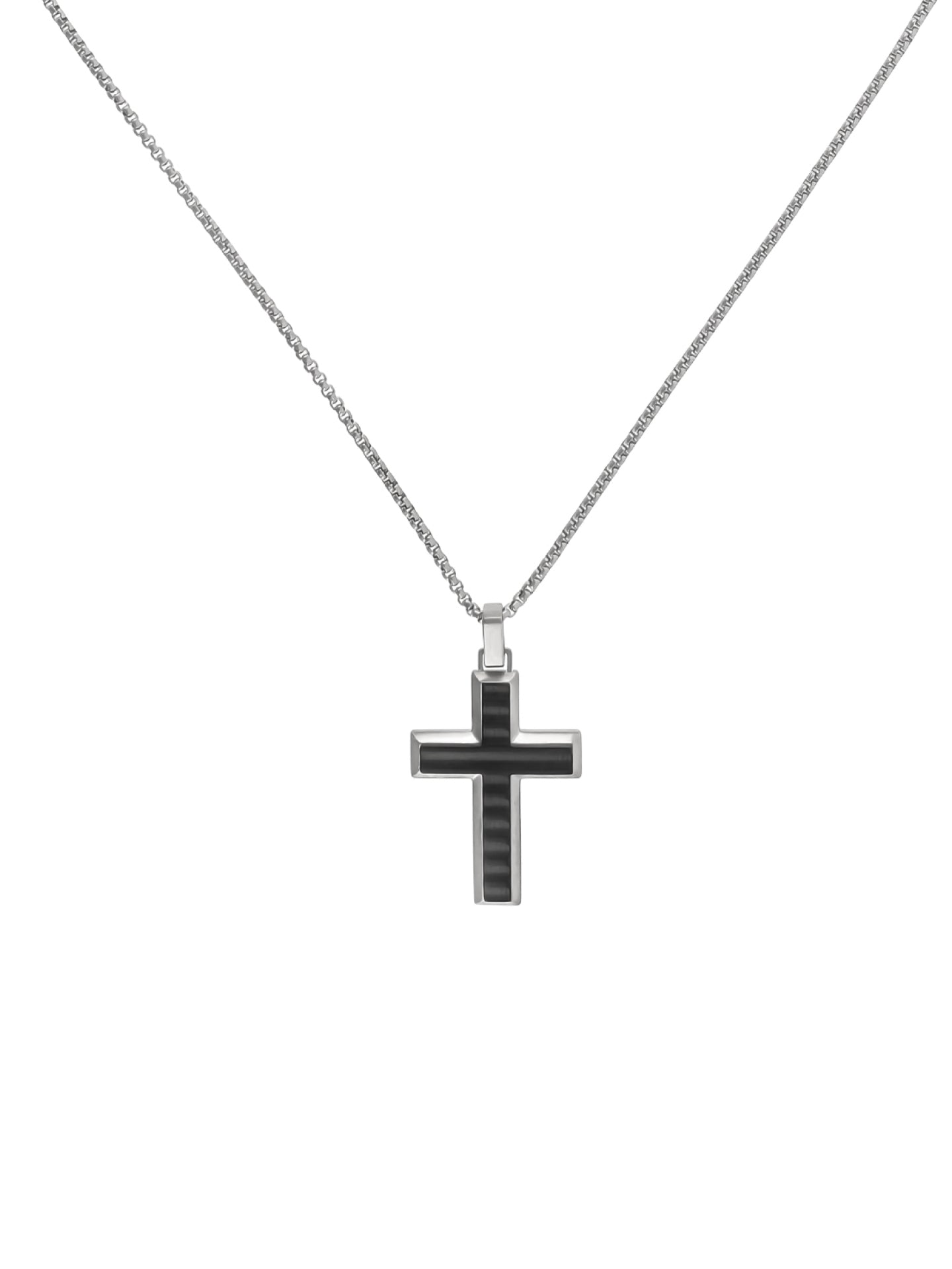 One Men Onyx Steel Necklace