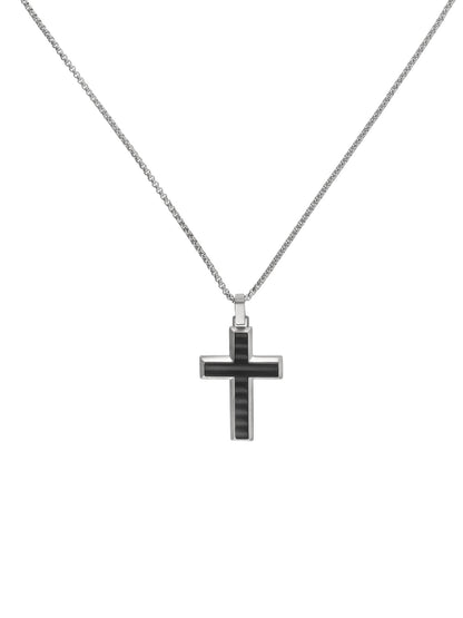 One Men Onyx Steel Necklace