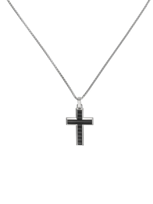 One Men Onyx Steel Necklace