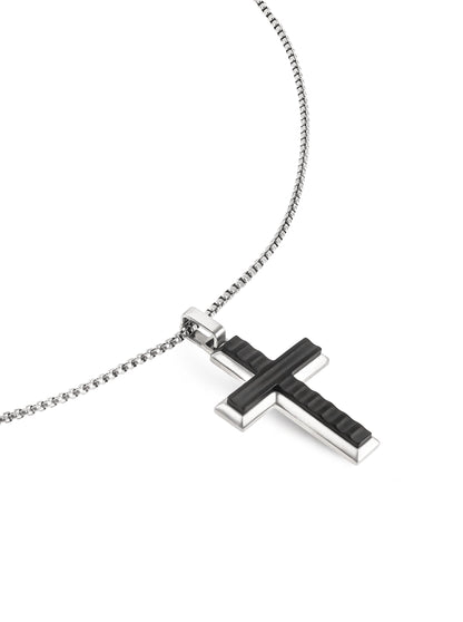 One Men Onyx Steel Necklace