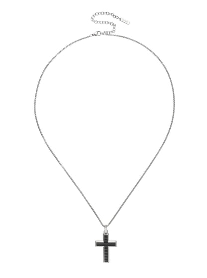 One Men Onyx Steel Necklace