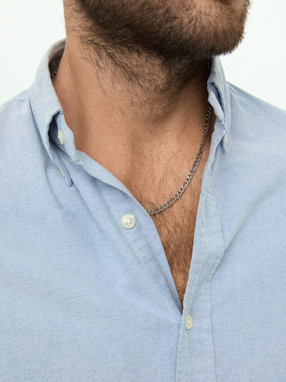 One Men Solid Steel 2-in-1 Necklace
