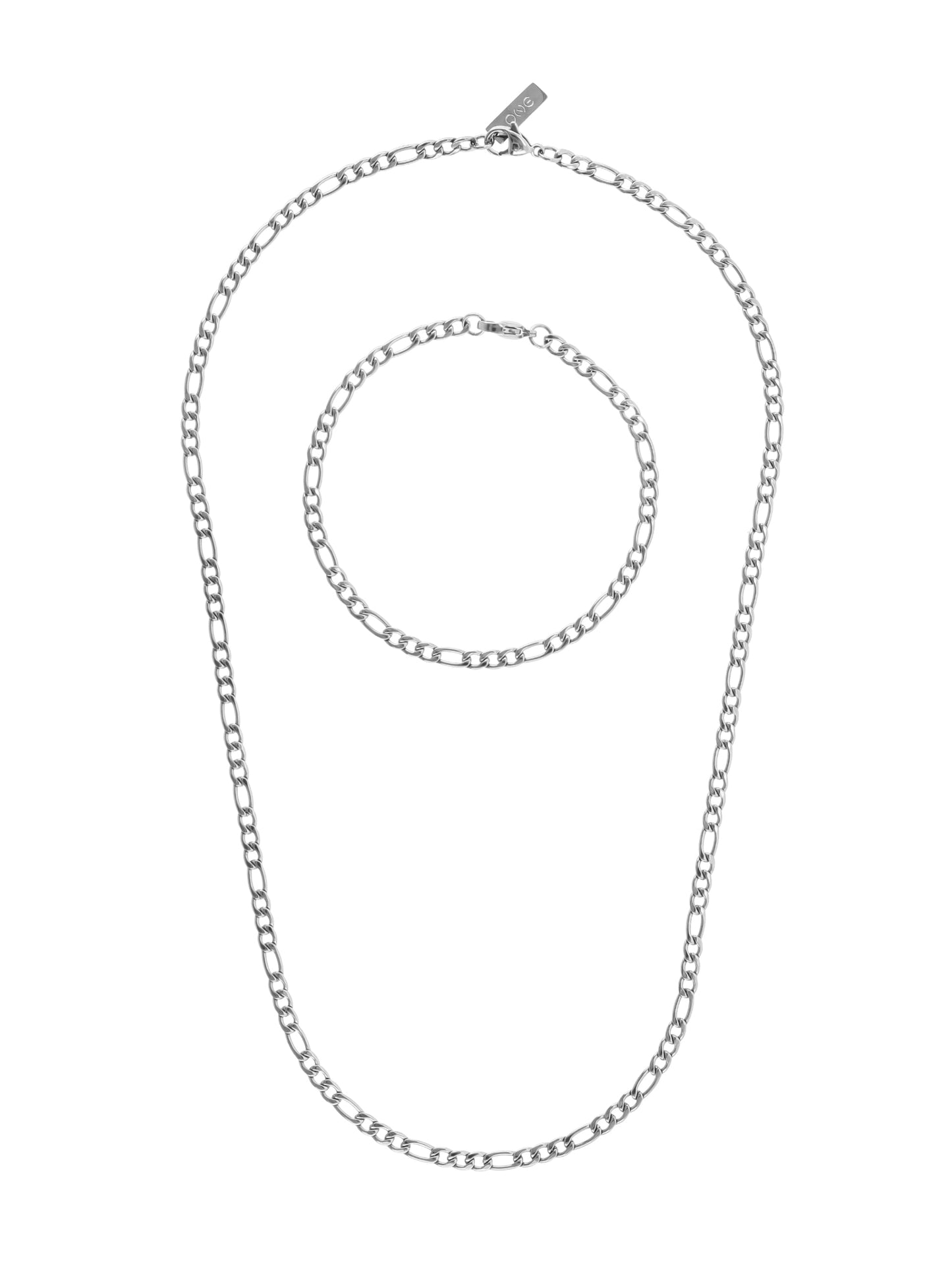One Men Solid Steel 2-in-1 Necklace