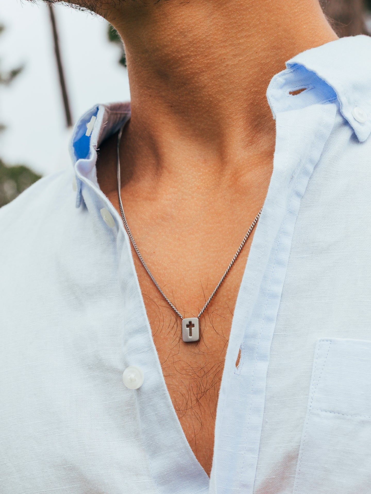 One Men Faith Scapular Necklace
