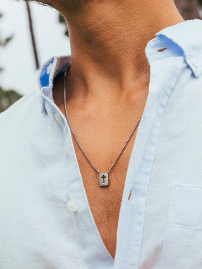One Men Faith Scapular Necklace