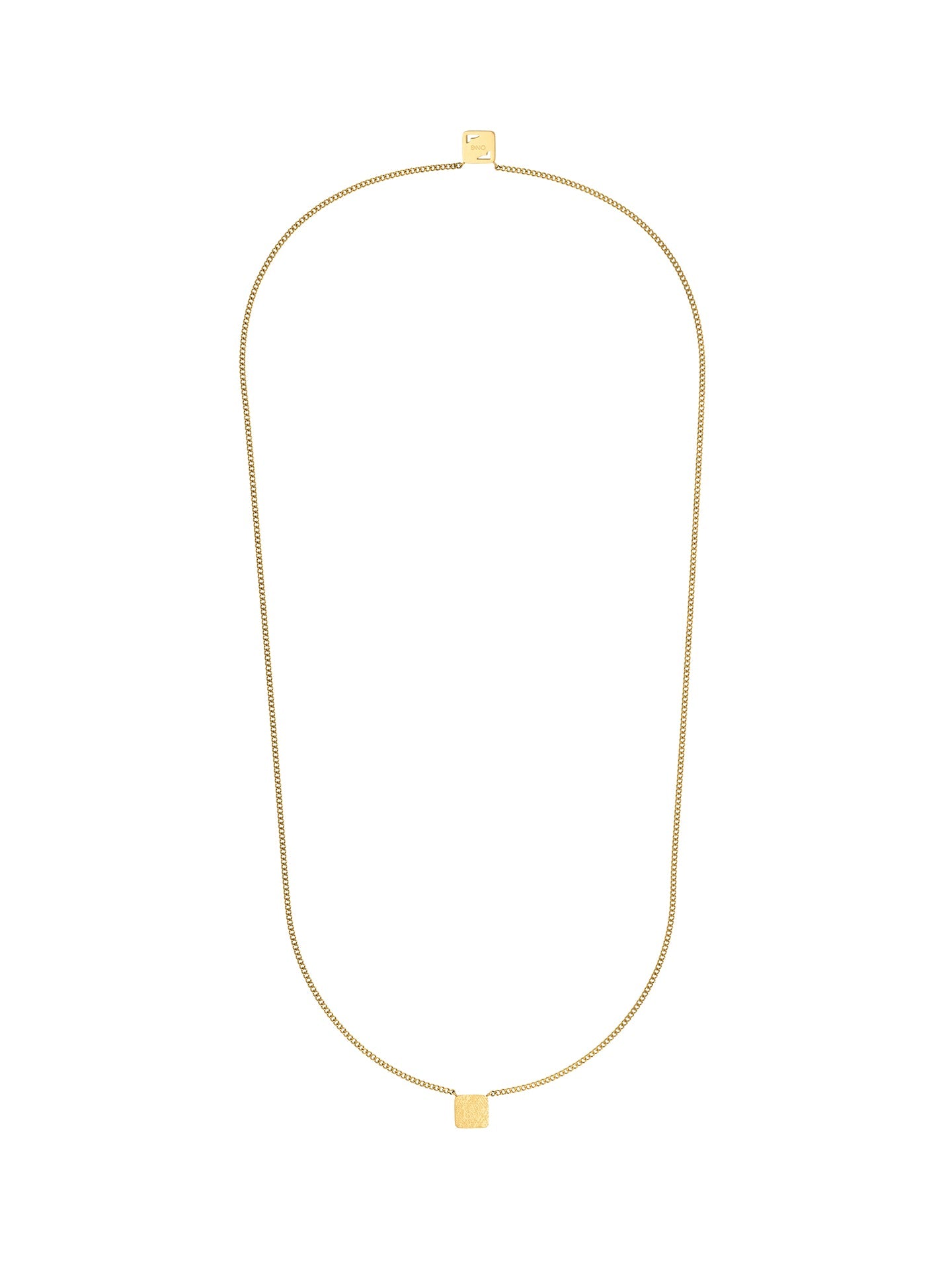 One Men Shield Gold Scapular Necklace