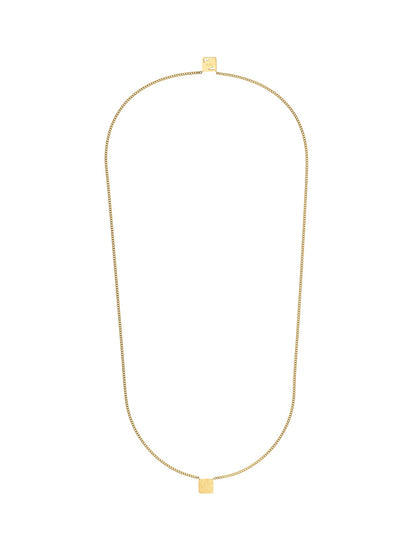 One Men Shield Gold Scapular Necklace