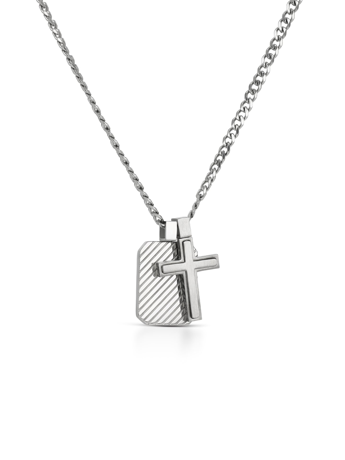 One Men Guardian Steel Necklace
