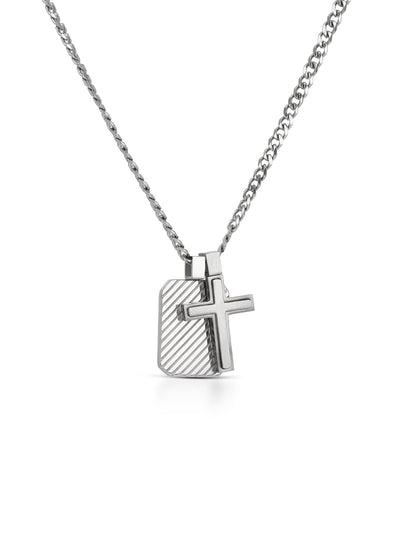 One Men Guardian Steel Necklace