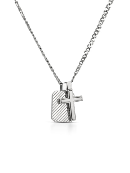 One Men Guardian Steel Necklace