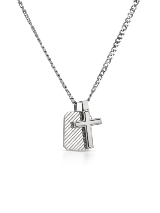 One Men Guardian Steel Necklace