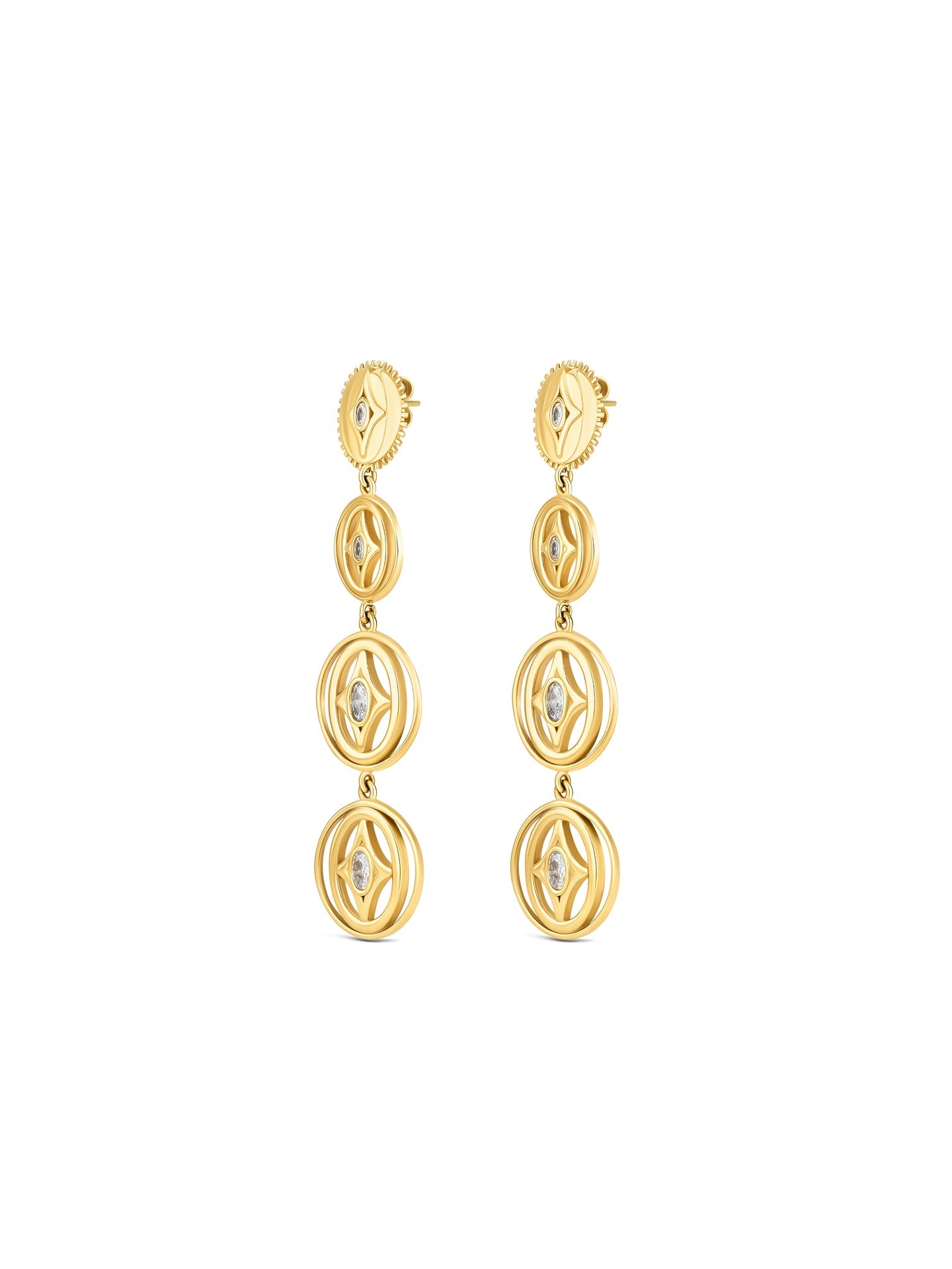One Elena Brilliance Long Earrings