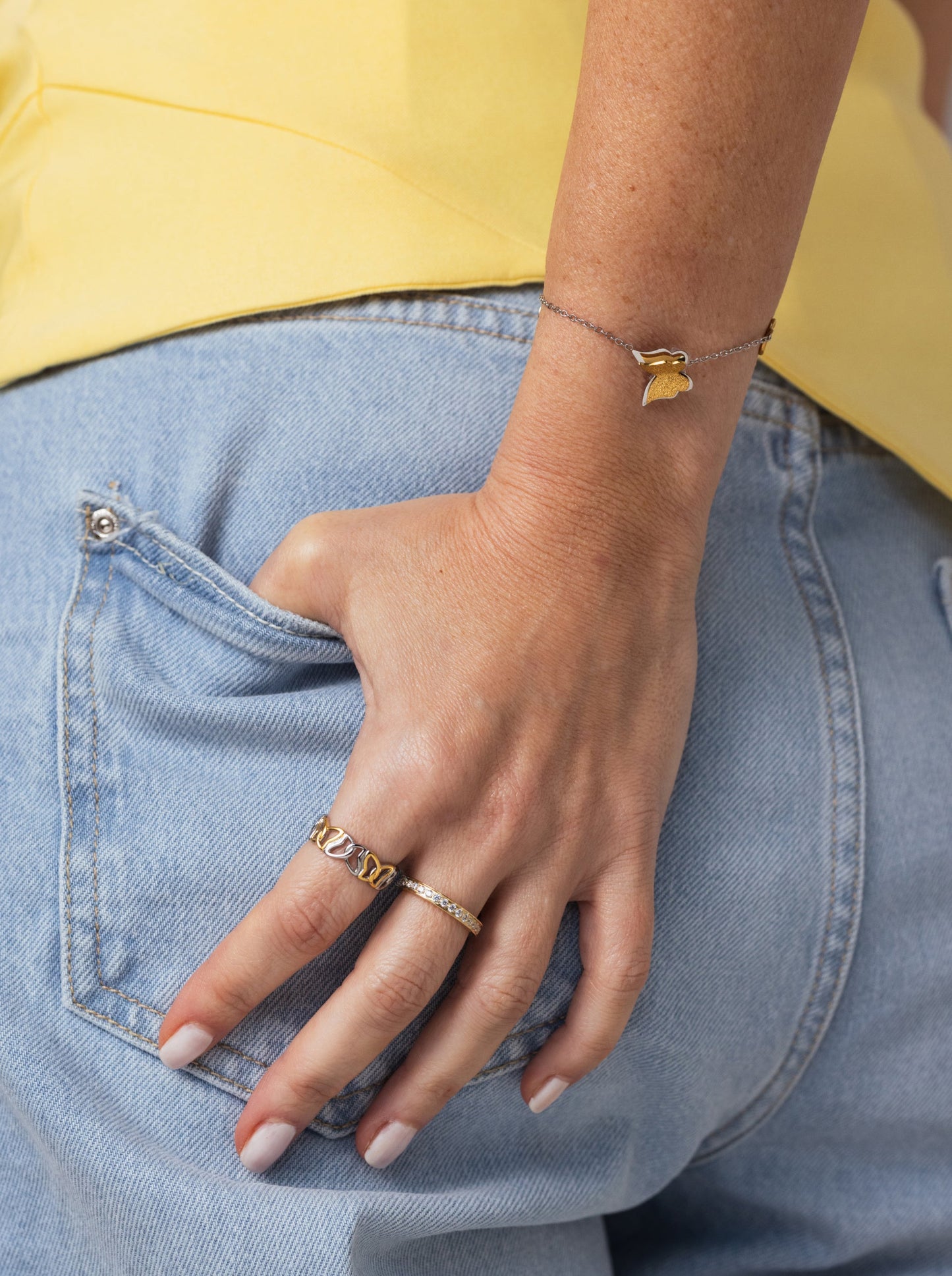 One Butterfly Duo Bracelet
