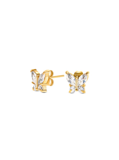 One Butterfly Crystal Earrings