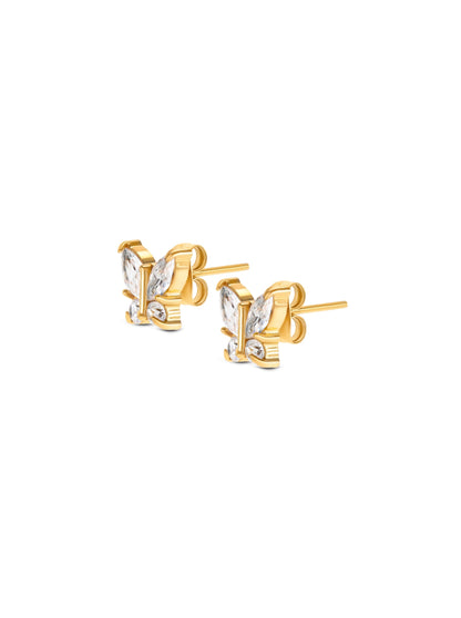 One Butterfly Crystal Earrings