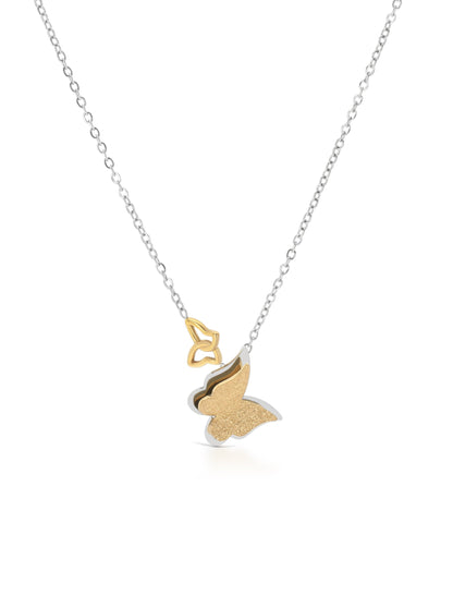 One Butterfly Duo Necklace