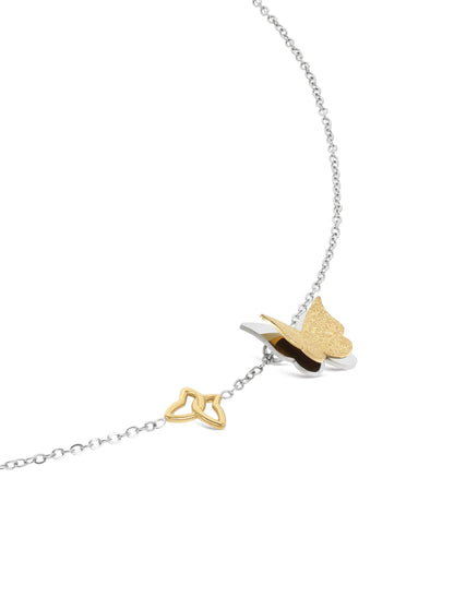One Butterfly Duo Necklace
